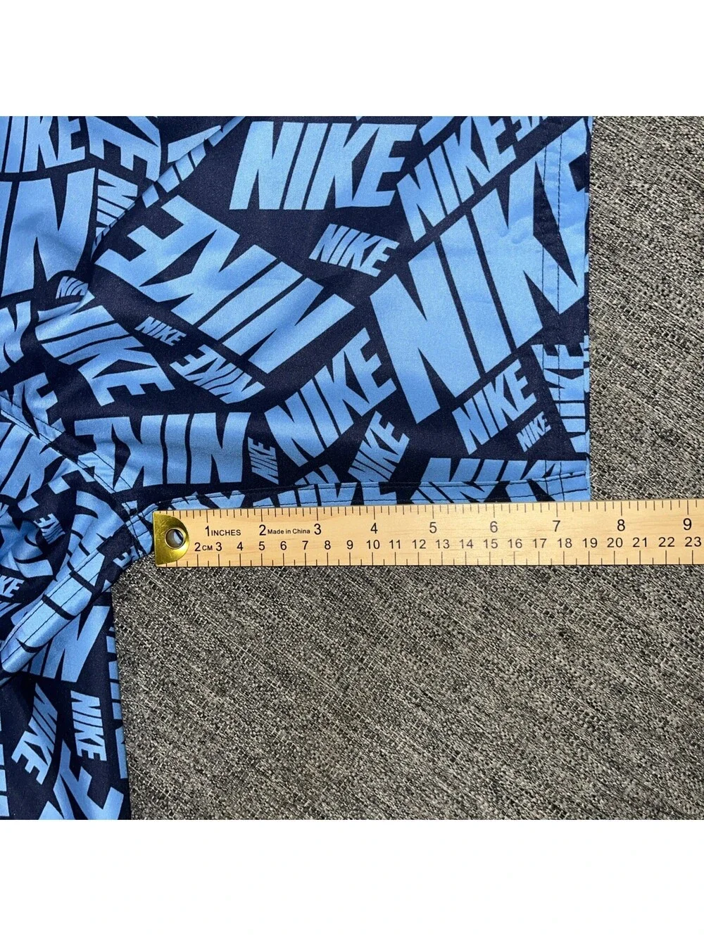 Nike Swim Boys XL Tossed Block 7” Volley Shorts NESSE812-438 Blue/Navy/White New